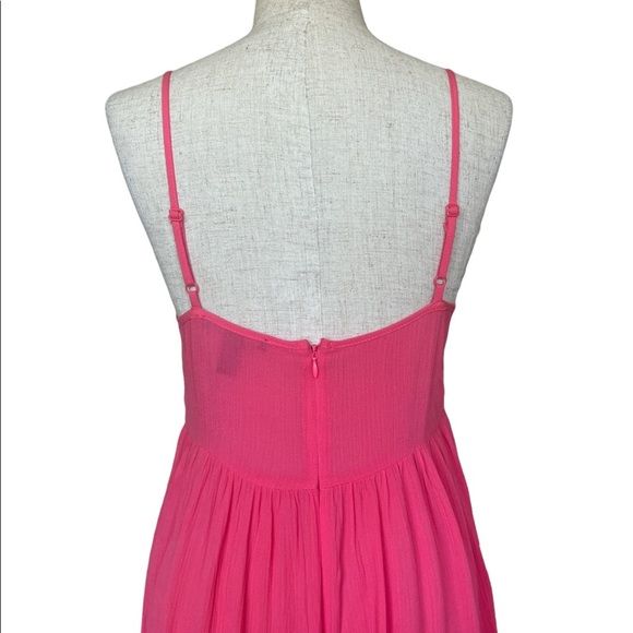 Forever 21 Pink Sleeveless Adjustable Straps Solid Mini Romper Small - Picture 3 of 4
